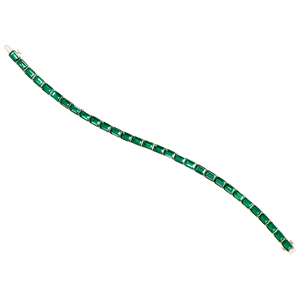 Lujo 14K oro sólido oro blanco tenis pulsera IGI certificado laboratorio cultivado Esmeralda corte diamante joyería fina regalo de boda de las mujeres - Product Image 3