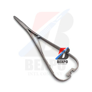 Lichtenberg porte-aiguille pince croix dentaire dentelée demi or Instruments en acier inoxydable - Product Image 4