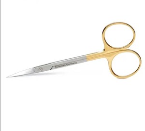 กรรไกรผ่าตัดม่านตาสำหรับมืออาชีพกรรไกรพยาบาลด้ามจับสีทองพร้อมโลโก้ออกแบบได้ตามต้องการด้วยเครื่องมือดูแลชีวิต - Product Image 1