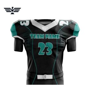 Técnicas impresas de manga corta transpirable conjunto de uniforme de fútbol americano personalizado - Product Image 3