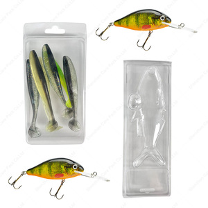 Commercio all'ingrosso PET PVC trasporto Blister scatola di visualizzazione con coperchio pieghevole scatole di plastica a conchiglia per esche da pesca - Product Image 5