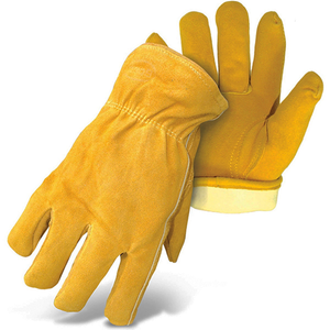 Golden Yellow Cow Grain Leather <b>Driver</b> Industry <b>Gloves</b> - Product Image 4
