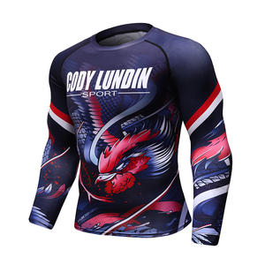 Haute qualité sport Fitness Compression UPF 50 + Surf maillots de bain à manches longues t-shirt Machine d'impression Rash Guard t-shirts - Product Image 3