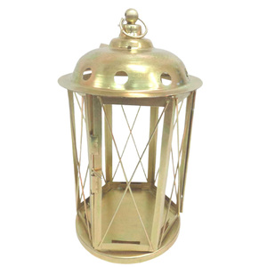 Nuevo portavelas de linterna de Metal decorativo negro con linterna de lavado dorado para decoración de sala de estar y jardín hecha a mano - Product Image 2