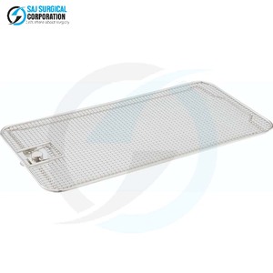 Solo Tapa para Cesta de Esterilización Médica Manual de Acero Inoxidable con Base Plana para una Esterilización y Almacenamiento Seguros de Instrumentos - Product Image 3