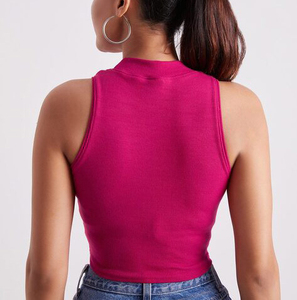 Venta al por mayor de las mujeres Crop Top Camisetas cortas básicas de las mujeres Crop Tops con logotipo personalizado Servicio Mujeres Crop Top Camisas - Product Image 6