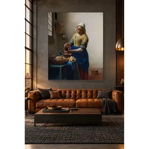 Fida Vermeer La demoiselle au lait, impression sur toile - Product Image 3