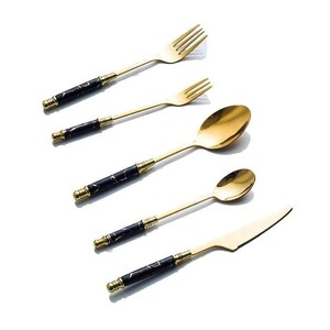Modern Stainless Steel Cutlery <b>Set</b> with <b>Wooden</b> Handle Premium Flatware Stylish Dining Tableware for Home Family and Hotel Dining - Product Image 1