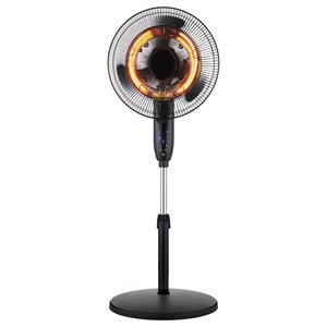 VE1625 Calentador Infrarrojo Negro 2 en 1 de 2000W, Calentador Eléctrico Independiente de Plástico con Cristal de Carbono 1 - Product Image 2