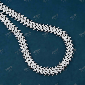 Collar de Cadena de Tenis con Moissanita de Lujo VVS, Joyería Brillante con Incrustaciones para Hombres y Mujeres, Perfecto para una Declaración de Moda Hip Hop - Product Image 3