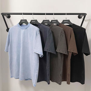 T-shirt épais en coton 100% 270 g/m², lavage à l'acide, t-shirt pour hommes, t-shirt vintage populaire été 2025 - Product Image 1