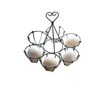 Metal Wire Eggs Holder Rack Tray <b>Storage</b> With 6 Quarts Basket Premium Quality Handmade Farmhouse Stackable Egg Holder Modern - Product Image 1