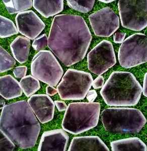 Vente en gros lot de 100% naturel de haute qualité améthyste tranche Cabochon forme fantaisie pierre précieuse polie pour la fabrication de bijoux - Product Image 3