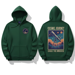 Trendy 2026 Men's Zipper <b>Hoodie</b> 100% Cotton Custom Design Fashionable Sportswear Breathable Eco-Friendly Green Color Printed - Product Image 1