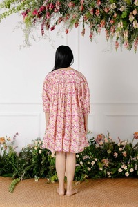 ชุดเดรสสั้นผ้าคอตตอนแบบสั้นสำหรับเจ้าสาวชุดเดรสสำหรับเดินทางมีสไตล์สำหรับผู้หญิงชุดฤดูร้อนพิมพ์ลายดอกไม้ - Product Image 2