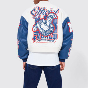 แจ็กเก็ตทีมโรงเรียนของผู้ชายสำหรับฤดูหนาวเสื้อแจ็คเก็ตหนังขนเป็ดไซส์ใหญ่พิเศษ - Product Image 2