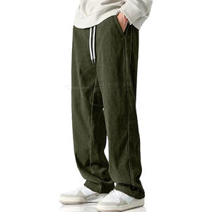 กางเกงผ้าลูกฟูกของผู้ชายทำเองได้น้ำหนักเบาแบบตรงขนาดผู้ใหญ่ขายดีสไตล์ลำลองฉลากส่วนตัว - Product Image 1