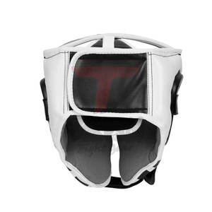 อุปกรณ์ป้องกันศีรษะสำหรับผู้ใหญ่คุณภาพสูง ทำจากหนัง พกพาสะดวก สำหรับกีฬาชกมวย MMA ฝึกซ้อม  รับสั่งทำสีและโลโก้  TAKESHI FIGHT GEAR TFG-302 - Product Image 4