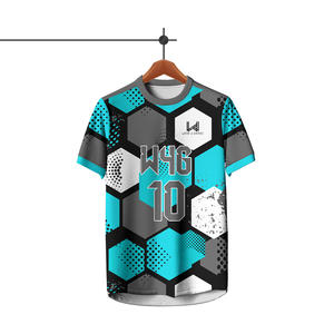 Camisetas de Fútbol Personalizadas para Hombre, Sublimadas, 100% Poliéster, 180 g/m², Transpirables, Ecológicas, Antibacterianas, de Secado Rápido, Manga Corta - Product Image 5