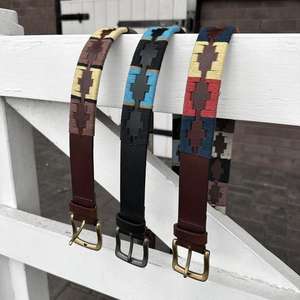 Cinturón de cuero Polo personalizado de diseño sofisticado para montar a caballo Hebilla de aleación cosida a mano de alta calidad-Venta al por mayor informal - Product Image 5