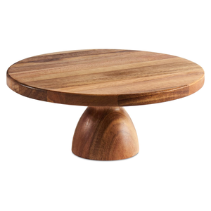 Hot Trend Natural Acacia bandeja de madera para servir soporte de pastel de madera decorativo para el hogar Buffet exhibición fiesta al por mayor de Vietnam - Product Image 2