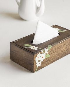 Caja de pañuelos de madera natural decorativa con acabado suave y diseño elegante para exhibición de mesa de centro a precio mayorista - Product Image 1