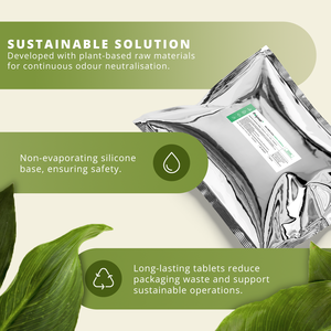 Neutraliseur d'odeurs passif Polymer Plus Formule Verte : Odeurs de tabac, d'animaux domestiques, de poisson et d'humidité - Comprimé solide 40g - OEM - Product Image 5
