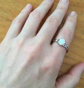 Fire Opal Sterling Silver <b>Ring</b> Handmade October Birthstone Jewelry For Women Elegant Fashion Gift - Product Image 3