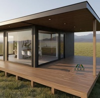 Cabane en bois préfabriquée moderne et contemporaine, écologique, alimentée à l'énergie solaire, durable, imperméable, installation rapide, couleur personnalisée