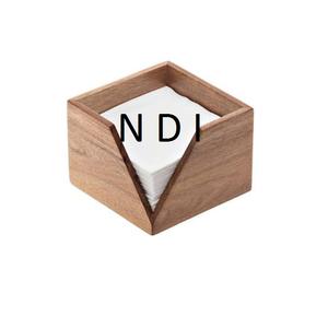 Boîte de rangement portable en bois au design attrayant pour serviettes de table, finition noyer, idéale pour le Nouvel An et Noël - Product Image 6