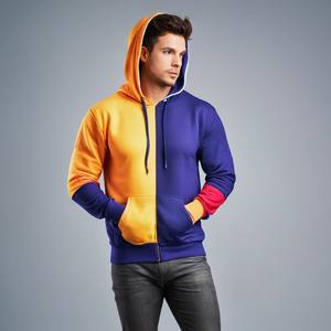 Sudadera unisex de diseño personalizado con cuello de cremallera Sudadera con capucha recortada fresca Marcas de ropa Tallas grandes Puff Técnica Fabricante - Product Image 5