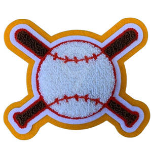 Patch en chenille souple écologique avec bordure Merrow élégante pour vestes Streetwear sacs à dos chapeaux vêtements - Product Image 1