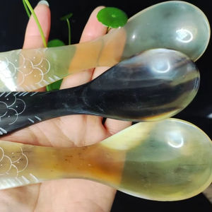 Meilleure vente HORN Designs modernes Cuillères en corne faites à la main Couverts jetables de haute qualité pour fête pour sucre assaisonnement vente en gros - Product Image 1