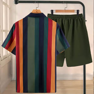 Séchage rapide respirant avec logo personnalisé en gros Logo personnalisé vêtements d'été ensemble de shorts pour hommes ensemble de shorts de course à manches courtes - Product Image 2