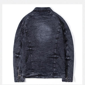 Chaqueta Vaquera Clásica Informal Entallada con Cremallera de Alta Calidad Estilo Vintage para Hombre, Otoño 2024 - Product Image 6