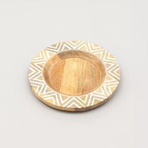 Cuenco de madera tallada con patrón de hojas intrincadas Cuenco de servicio ecológico hecho a mano Cuenco de madera rústica para comedor y exhibición - Product Image 3