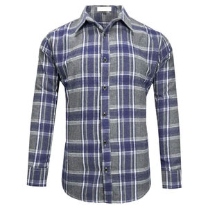 Camisas de franela sólida para hombre de nuevo diseño 100% algodón Regular Fit Casual manga larga transpirable secado rápido - Product Image 1