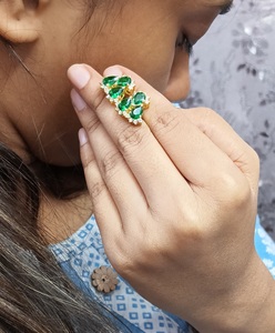 <b>Emerald</b> Quartz Sterling Silver <b>Stud</b> <b>Earrings</b> May Birthstone Jewelry - Product Image 5