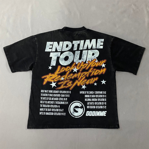 T-shirts personnalisés pour hommes 100% coton surdimensionné à épaules tombantes Streetwear t-shirt Vintage Wash Boxy t-shirt pour hommes - Product Image 2