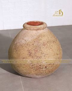 Atlantis AN055H50YER Pot en céramique jaune et blanc Design moderne pour la maison Mini paysages et affichage de plantes dans le jardin - Product Image 6