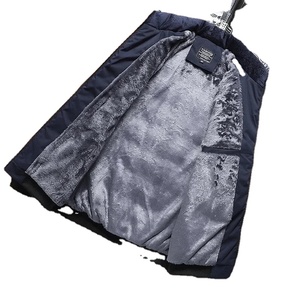 Chaqueta de invierno a la moda para hombre con cuello levantado, Abrigo acolchado de algodón, forro de piel de otoño, patrón de camuflaje, logotipo frontal - Product Image 4