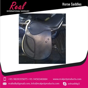 Silla de montar inglesa marrón de cuero genuino, cómoda para carreras y equitación, muy vendida. - Product Image 2
