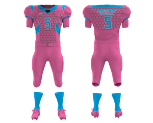 Conjunto de uniforme de fútbol americano juvenil, malla transpirable de secado rápido, camiseta de manga corta de poliéster, diseño de sublimación, opción de talla grande - Product Image 4