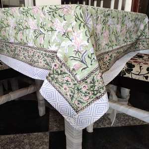 Khushboo TABLE CLOTH Natural Style Floral Print Home Decoration Wedding <b>Garden</b> Party Table Runner Placemat - Product Image 1