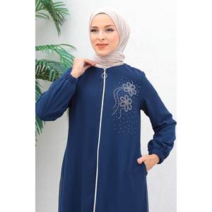 Mega Merchant Crochets imprimés en mousseline zippée pour femmes, en tissu tissé, pour l'hiver et l'été, style quotidien - Product Image 2