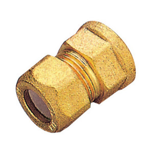 Raccordo Dritto Biconico Femmina in Ottone per Gas 12x1/2 Pes - Product Image 1