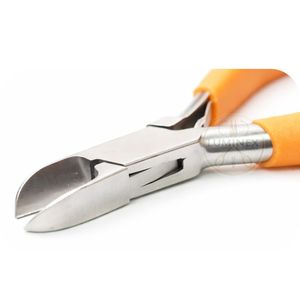 Pince coupante diagonale miniature de 5 pouces, poignée orange, outil de coupe de précision, logo personnalisé OEM, fabricant certifié CE ISO - Product Image 3