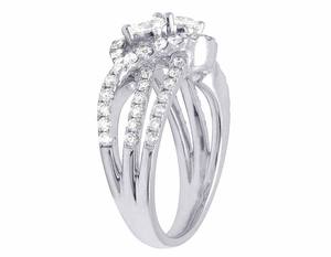 Anillo de plata de ley S925 de moda para mujer con moissanita redonda diamante boda compromiso joyería regalos - Product Image 2