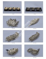 Bol en aluminium Art Déco, plats de service multifonctionnels, décoration de table pour mariages, Diwali, Noël, fêtes