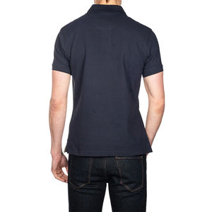 Camisetas transpirables de manga corta para hombre de alta calidad logotipo personalizado bordado patrón sólido Jersey tela en blanco liso Polo - Product Image 3